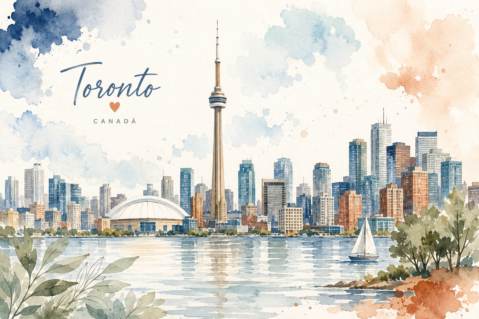 Toronto aquarela